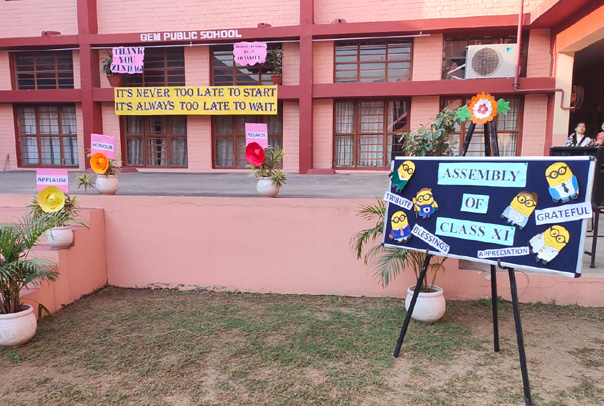 Assembly Class-XI “Thanks Giving Day”